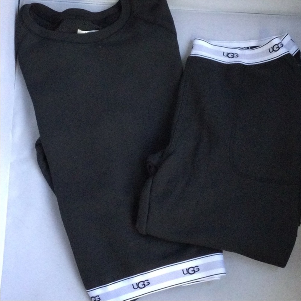 2 PC UGG Charcoal Lounge Set with Branded Trim